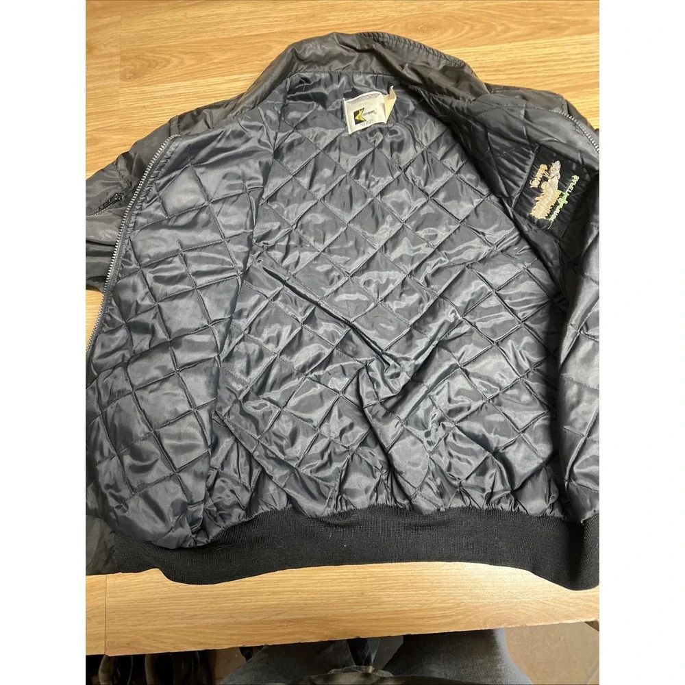 Vintage K‎ Brand Men's Large Black Bomber Jacket Winchester Target Loads 25th